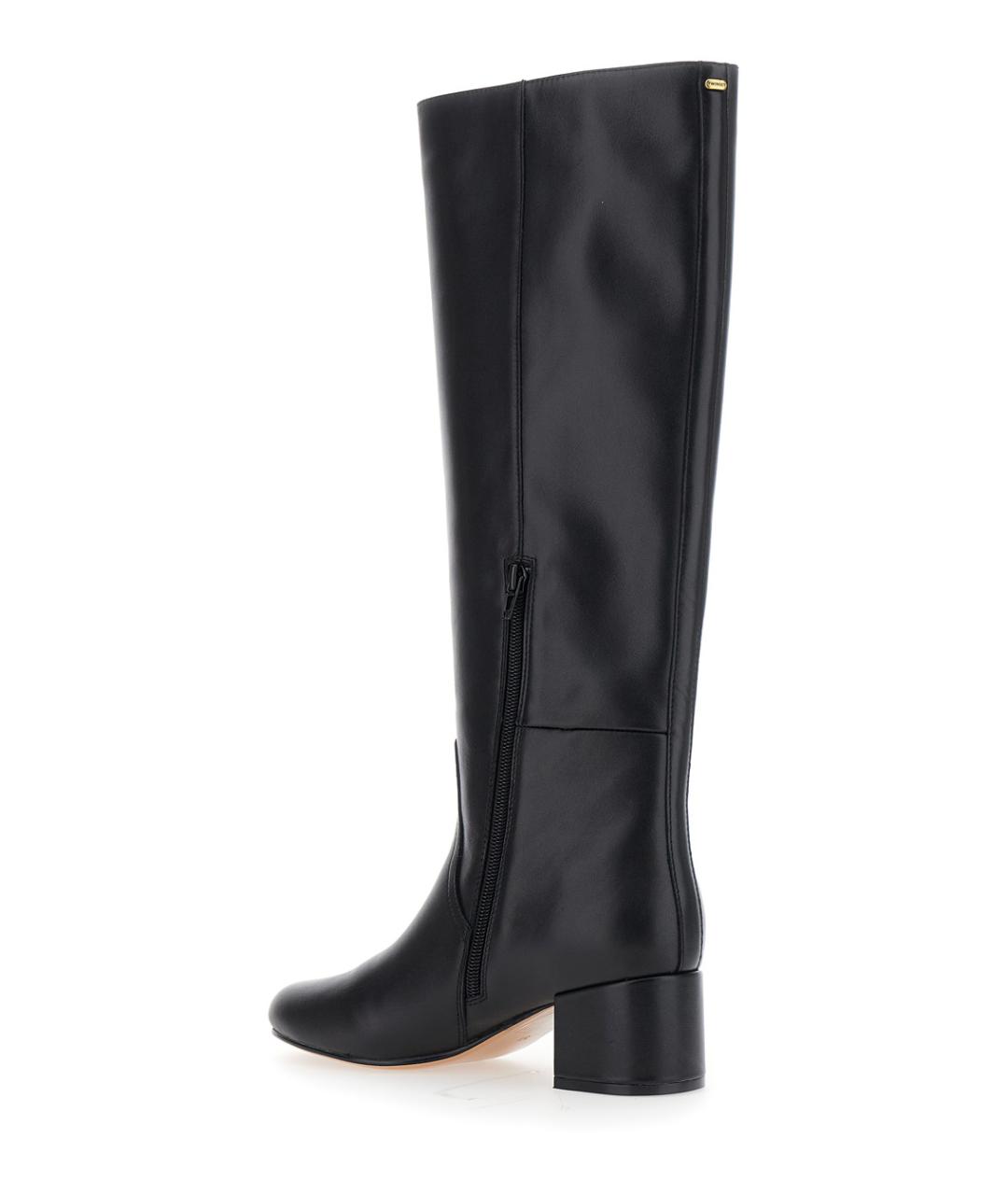 TWIN-SET Черные кожаные сапоги, фото 3