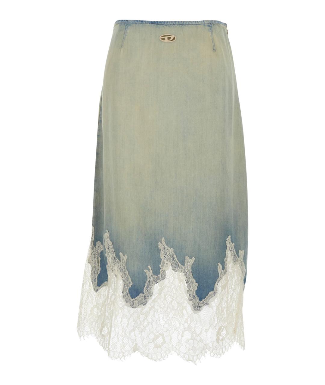 DIESEL Голубая юбка миди, фото 1