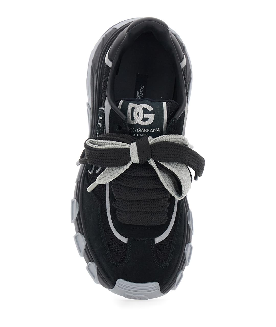 DOLCE&GABBANA Черные текстильные кроссовки, фото 4