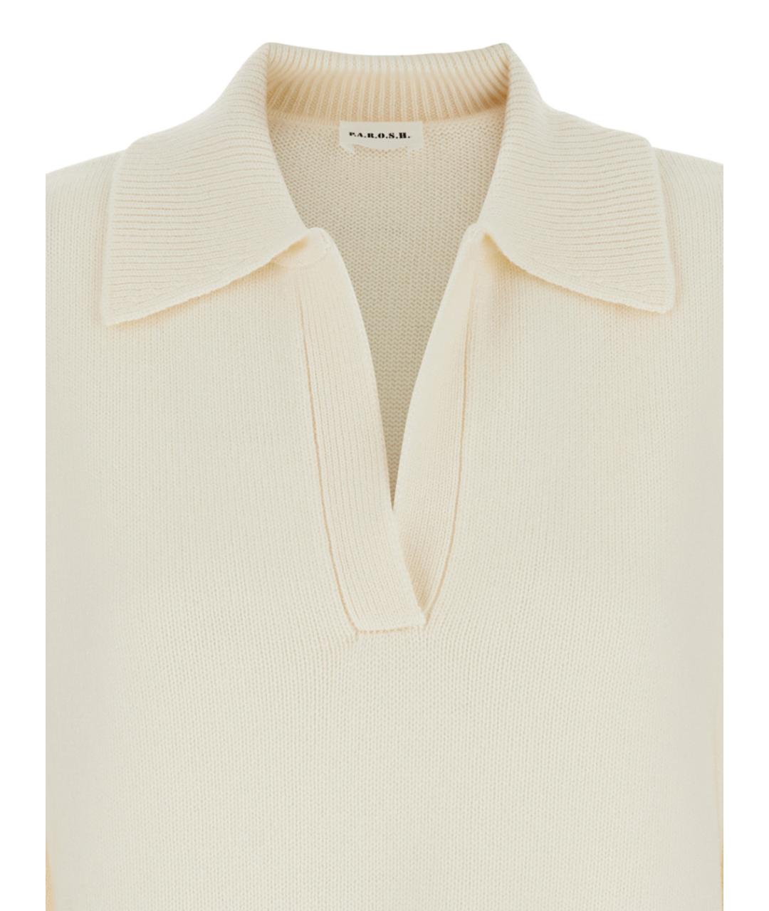 P.A.R.O.S.H. Белый шерстяной джемпер / свитер, фото 3