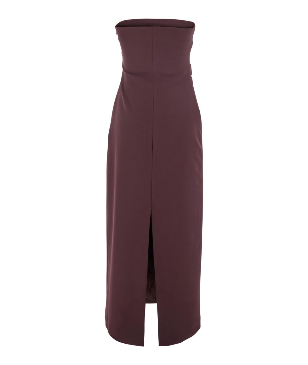 PLAIN Бордовое полиэстеровое вечернее платье, фото 2