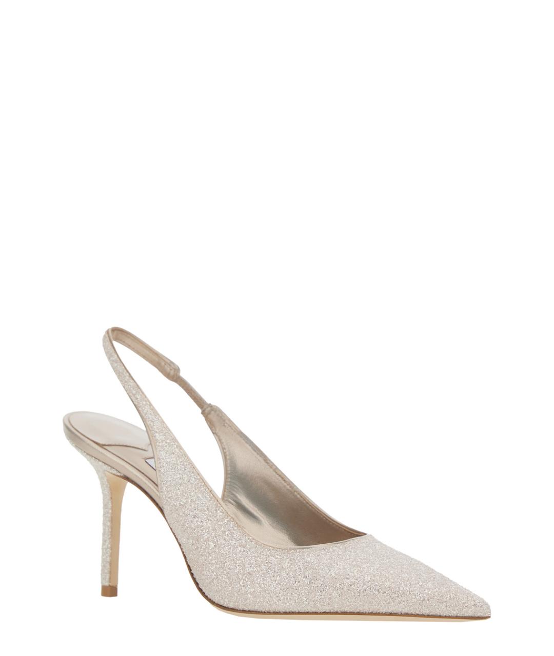 JIMMY CHOO Серебряные кожаные туфли, фото 2