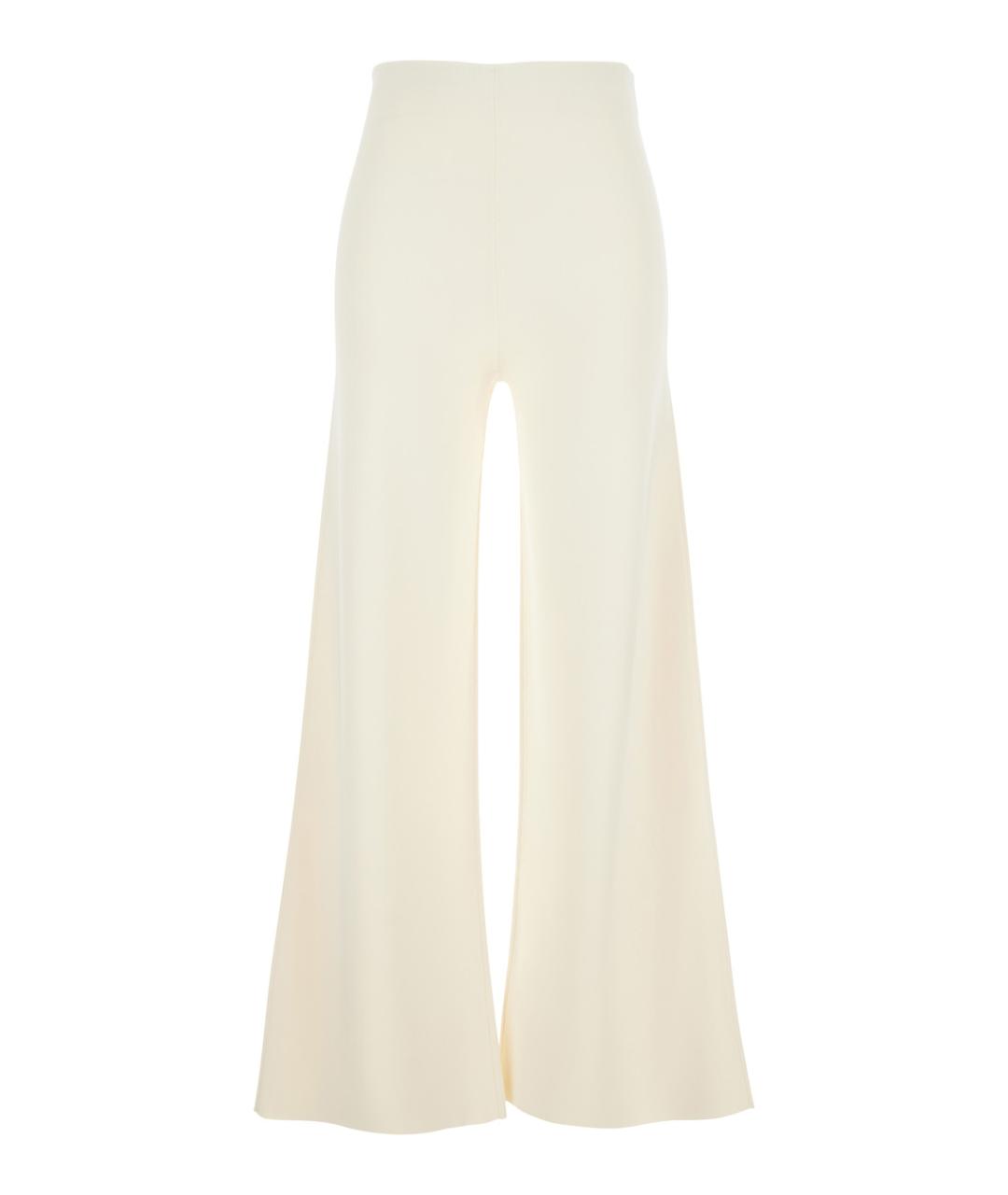 MAXMARA PURE Белые вискозные прямые брюки, фото 1