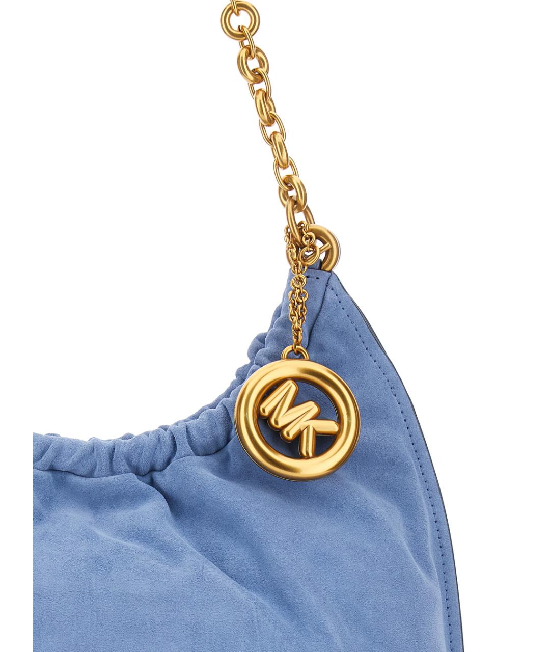 MICHAEL MICHAEL KORS Голубая кожаная сумка через плечо, фото 3