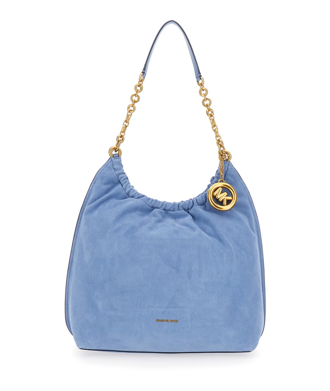 MICHAEL MICHAEL KORS Голубая кожаная сумка через плечо, фото 1