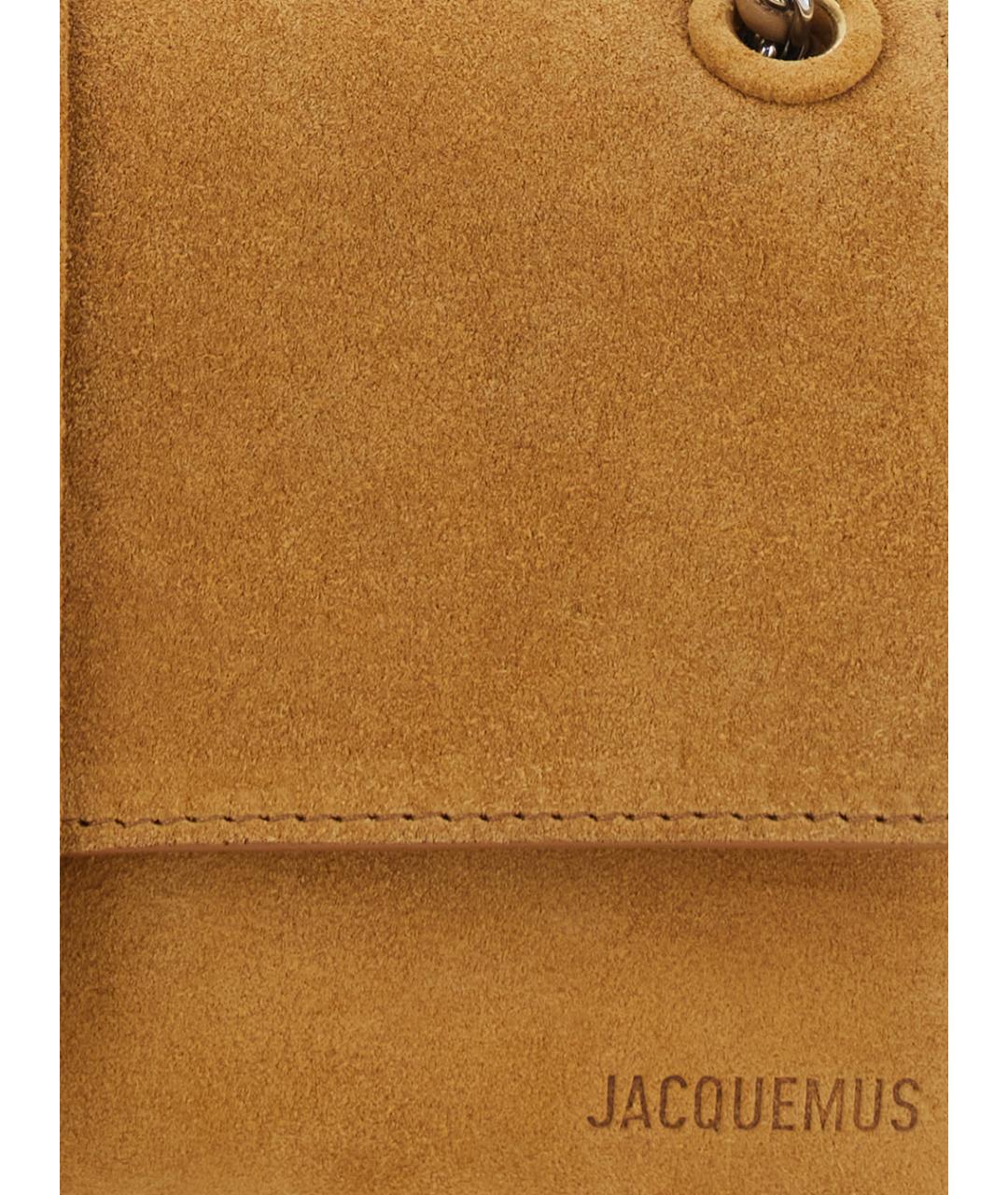 JACQUEMUS Коричневая хлопковая сумка через плечо, фото 3