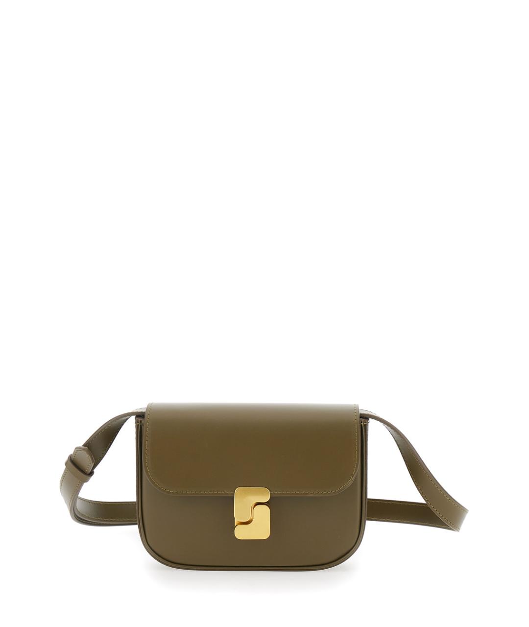 SOEUR Зеленая кожаная сумка через плечо, фото 1