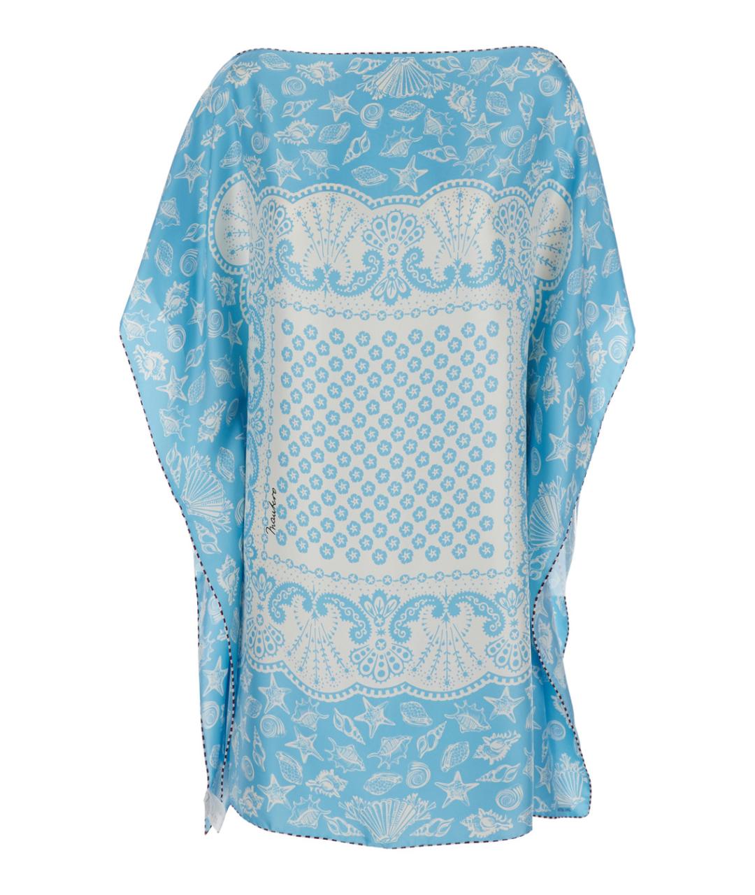 MANTERO 1902 Голубая шелковая туника, фото 1