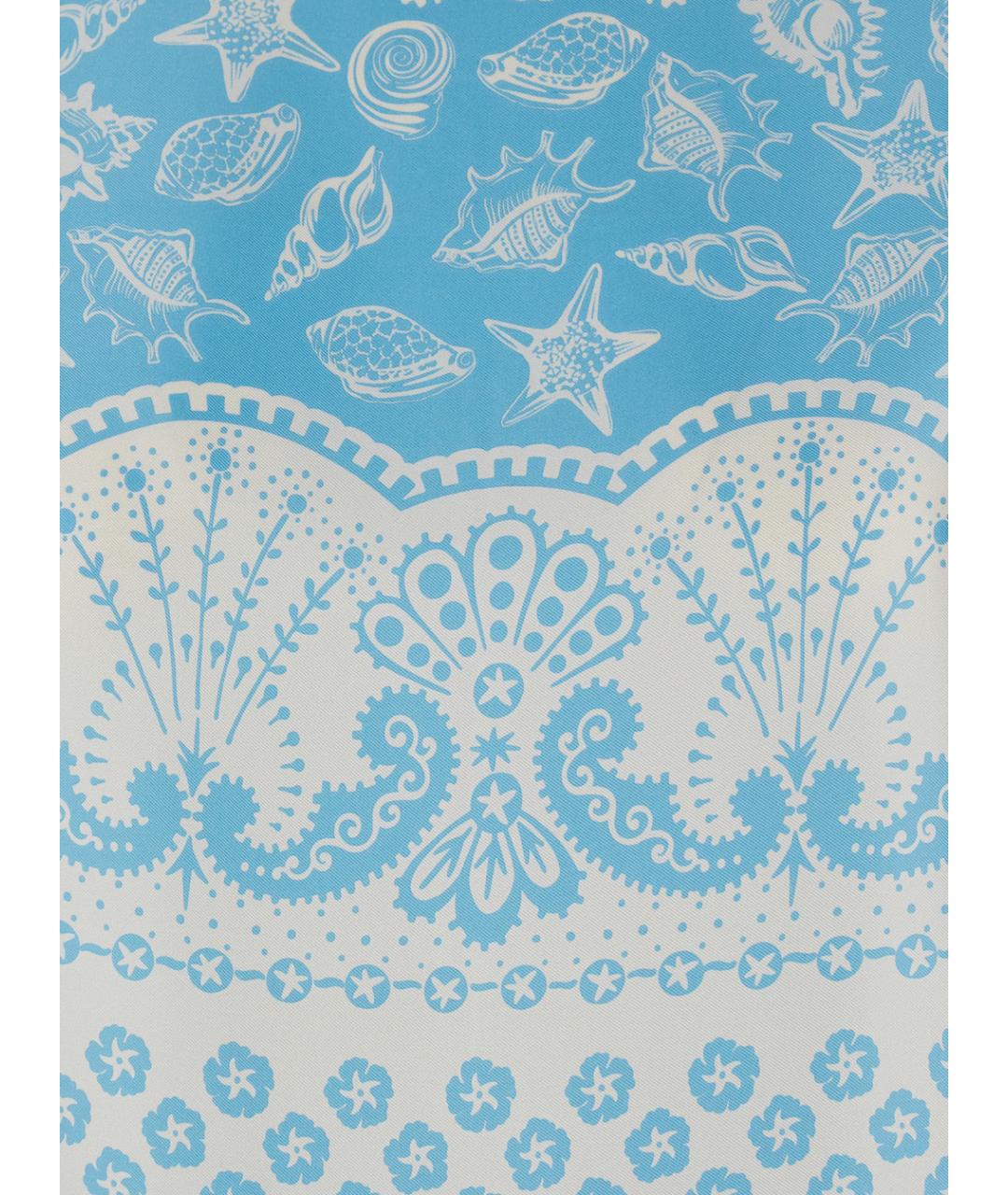 MANTERO 1902 Голубая шелковая туника, фото 3