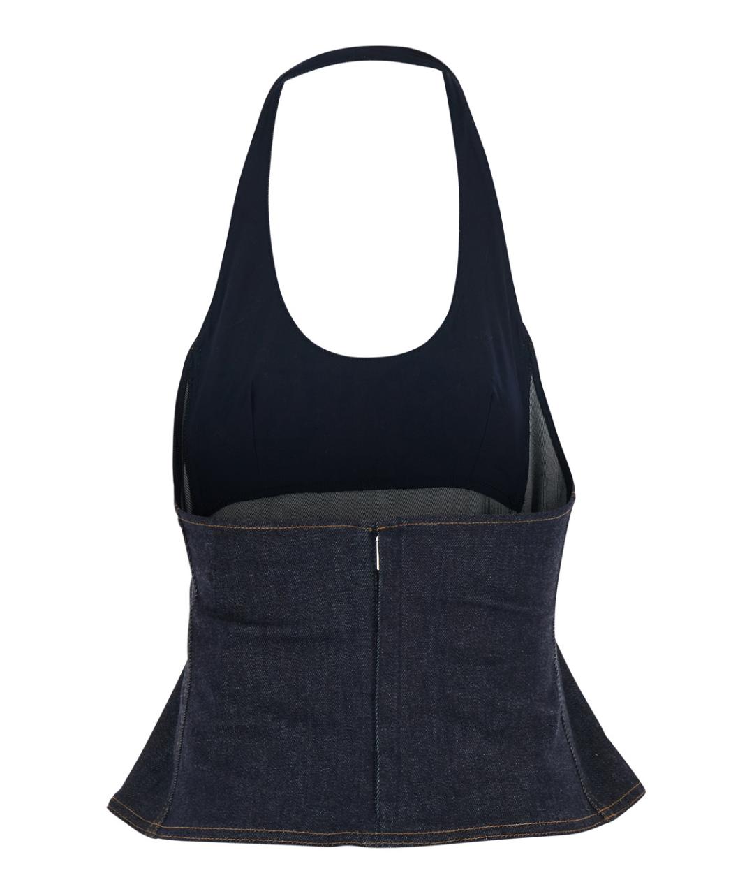 JACQUEMUS Синяя хлопковая майка, фото 2