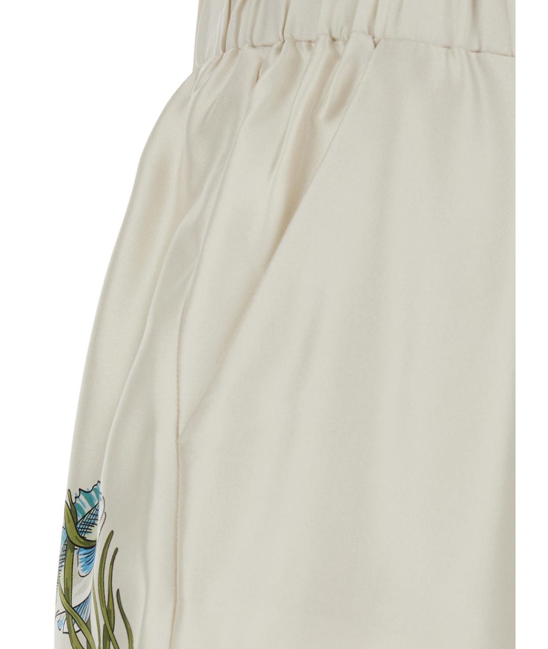 MANTERO 1902 Мульти шелковые прямые брюки, фото 3