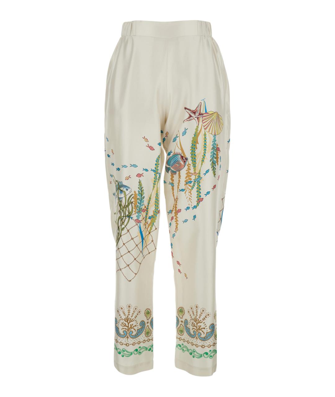 MANTERO 1902 Мульти шелковые прямые брюки, фото 1