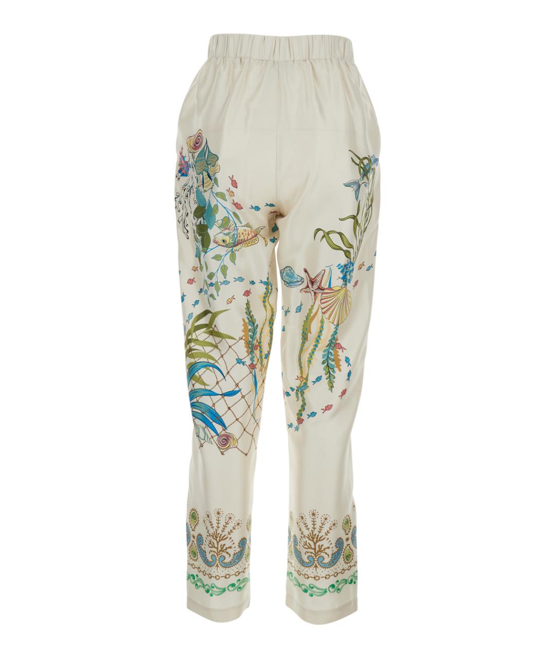 MANTERO 1902 Мульти шелковые прямые брюки, фото 2