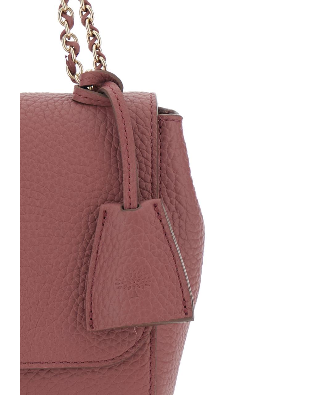 MULBERRY Розовая кожаная сумка через плечо, фото 3