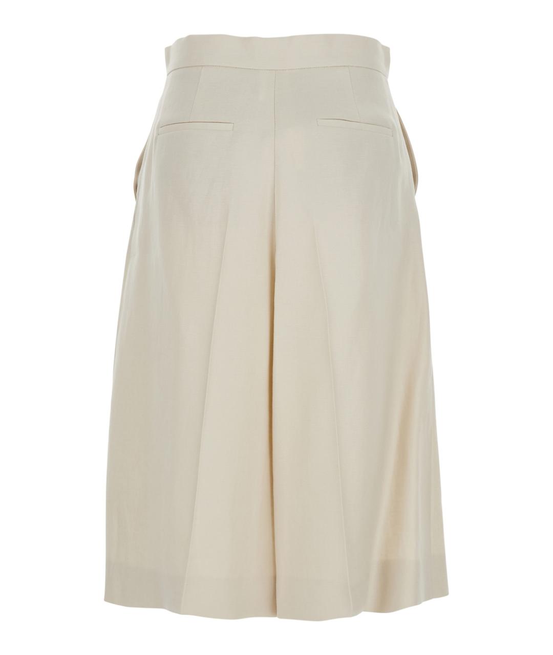 MAX MARA Бежевые льняные шорты, фото 2