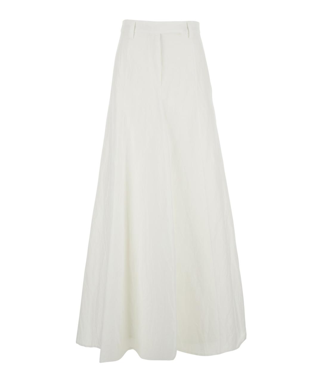 BRUNELLO CUCINELLI Белая льняная юбка макси, фото 1