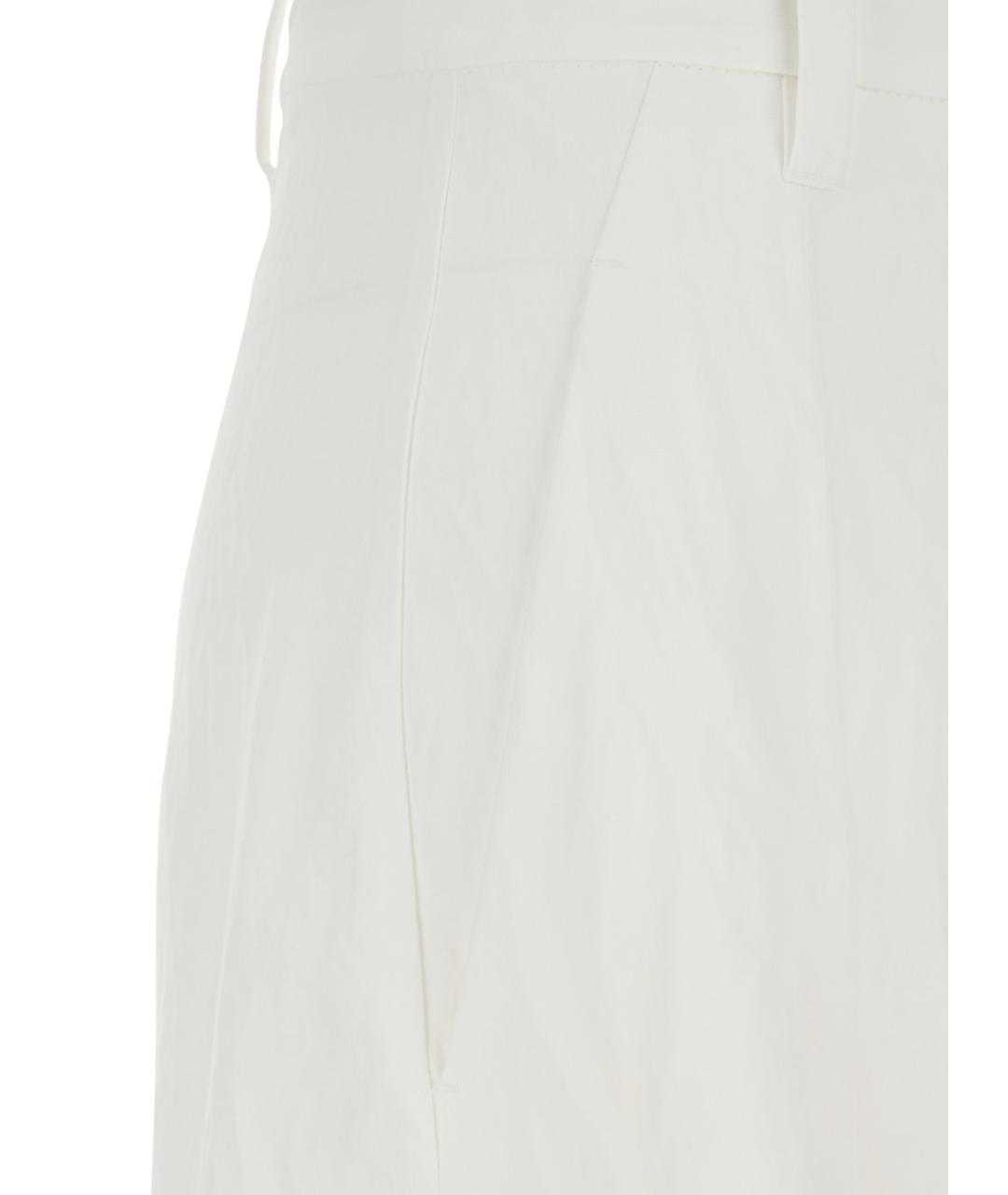 BRUNELLO CUCINELLI Белая льняная юбка макси, фото 3