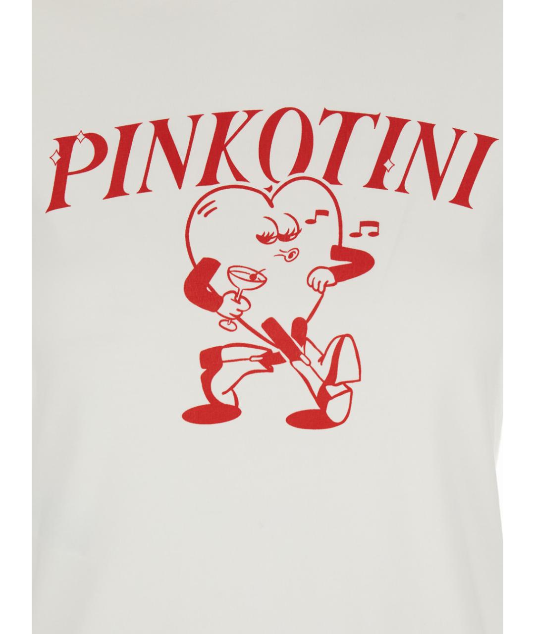 PINKO Белая хлопковая футболка, фото 3