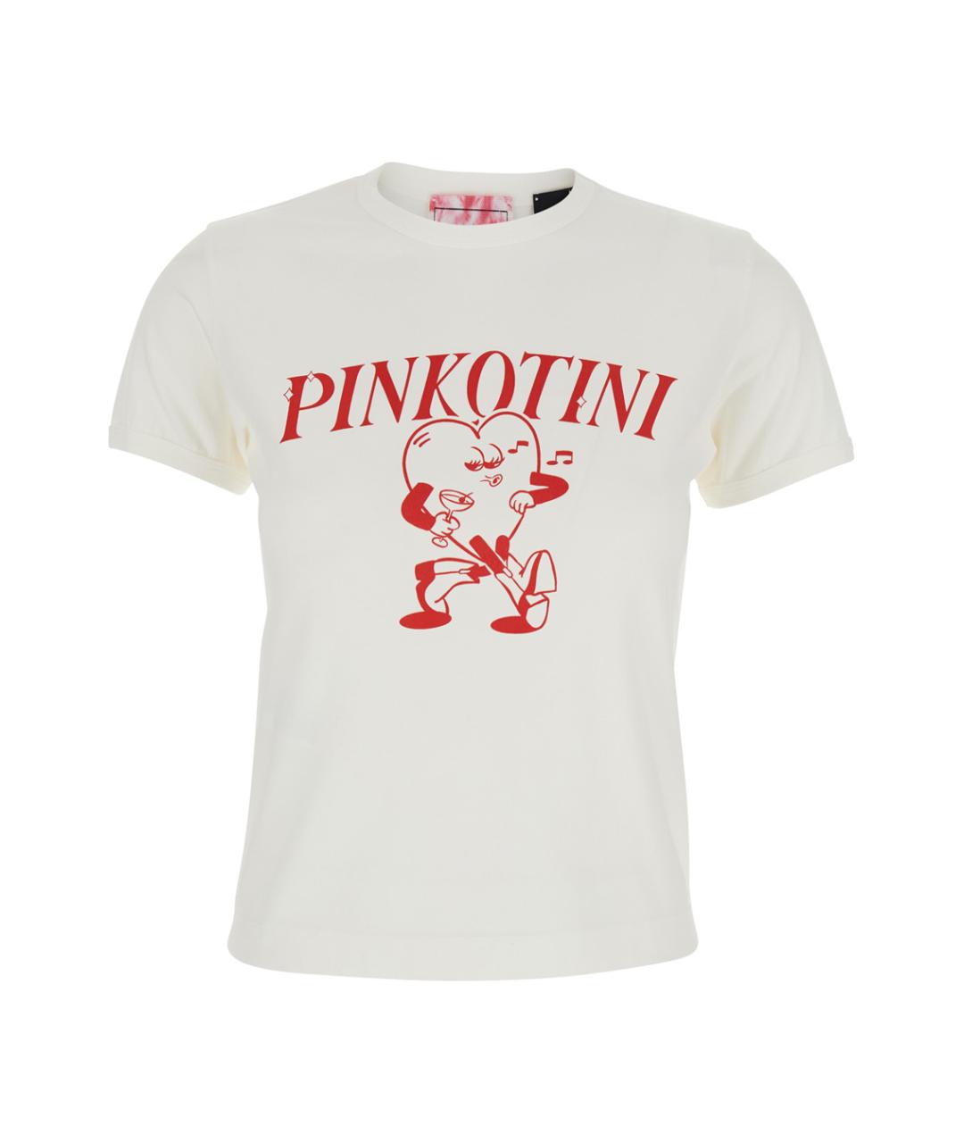 PINKO Белая хлопковая футболка, фото 1