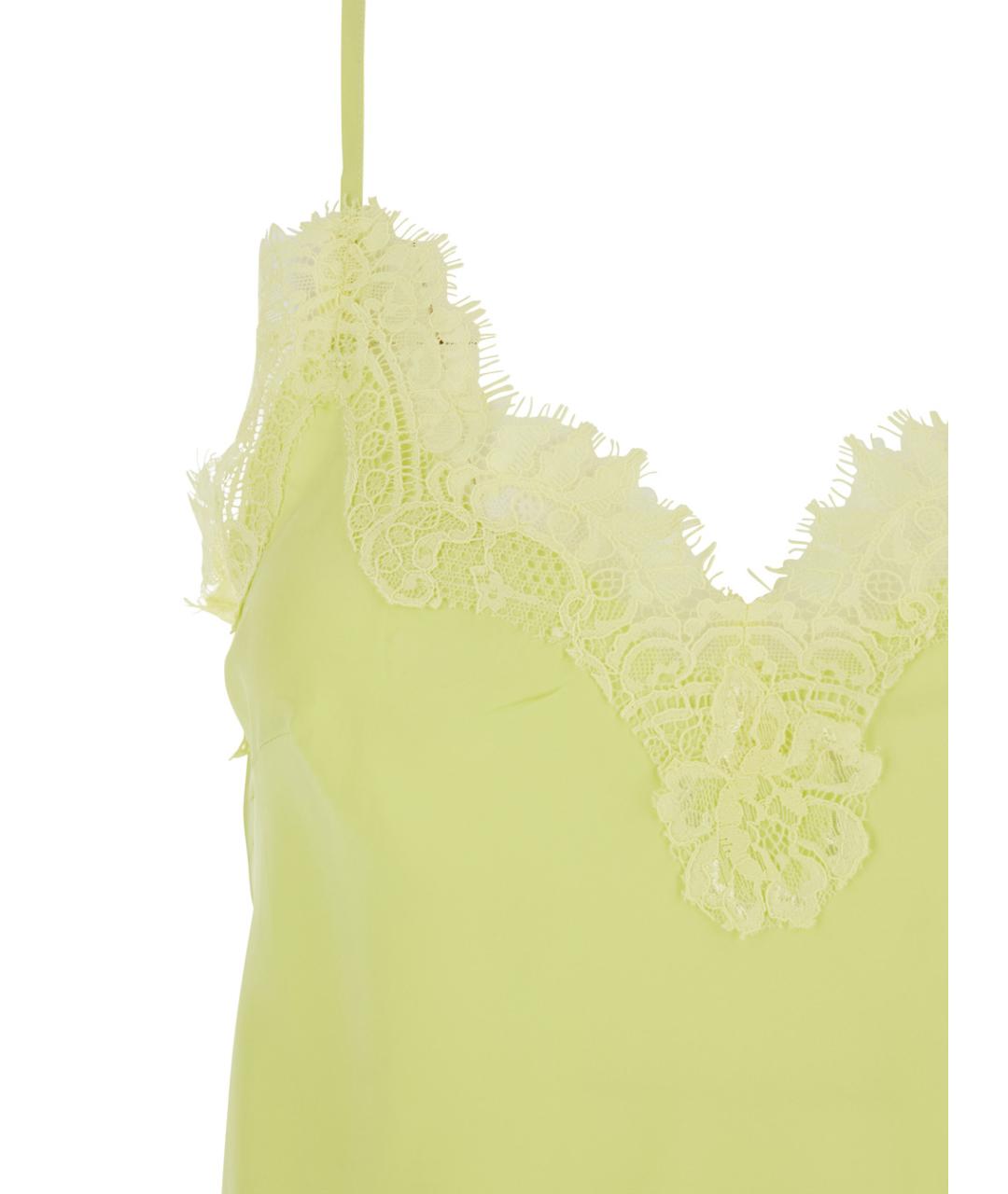 GOLD HAWK Желтая шелковая майка, фото 3