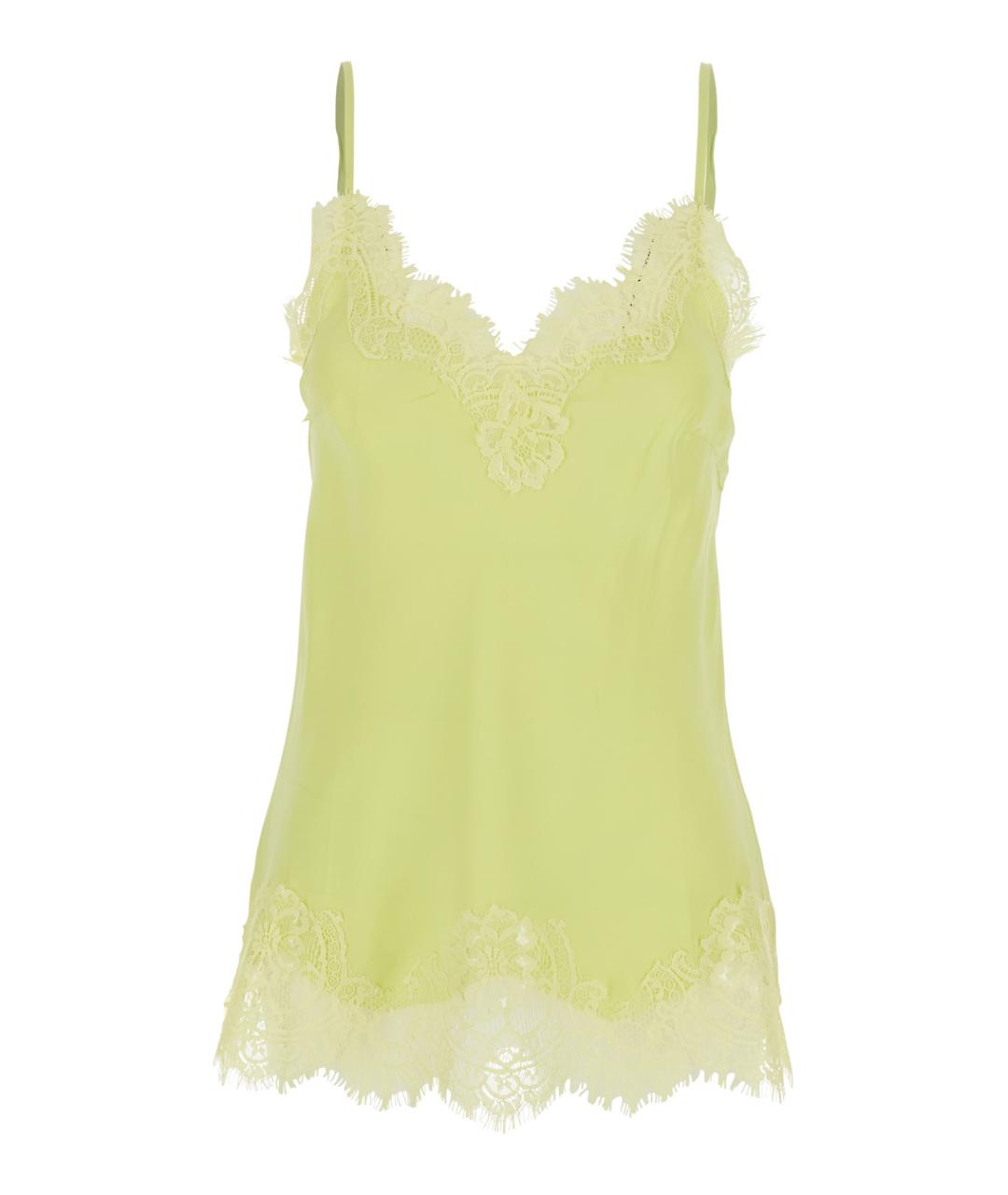 GOLD HAWK Желтая шелковая майка, фото 1