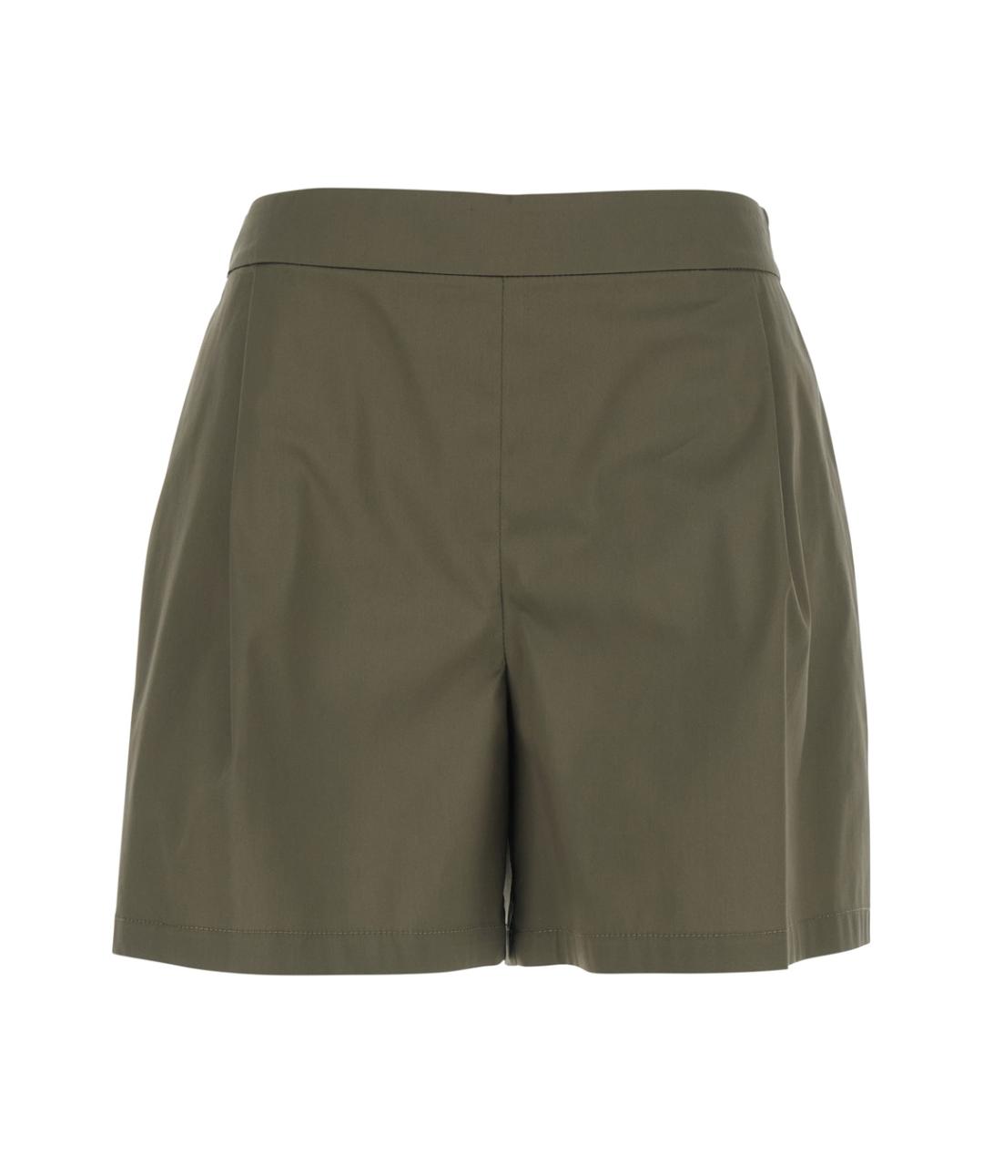 PLAIN Зеленые хлопковые шорты, фото 1