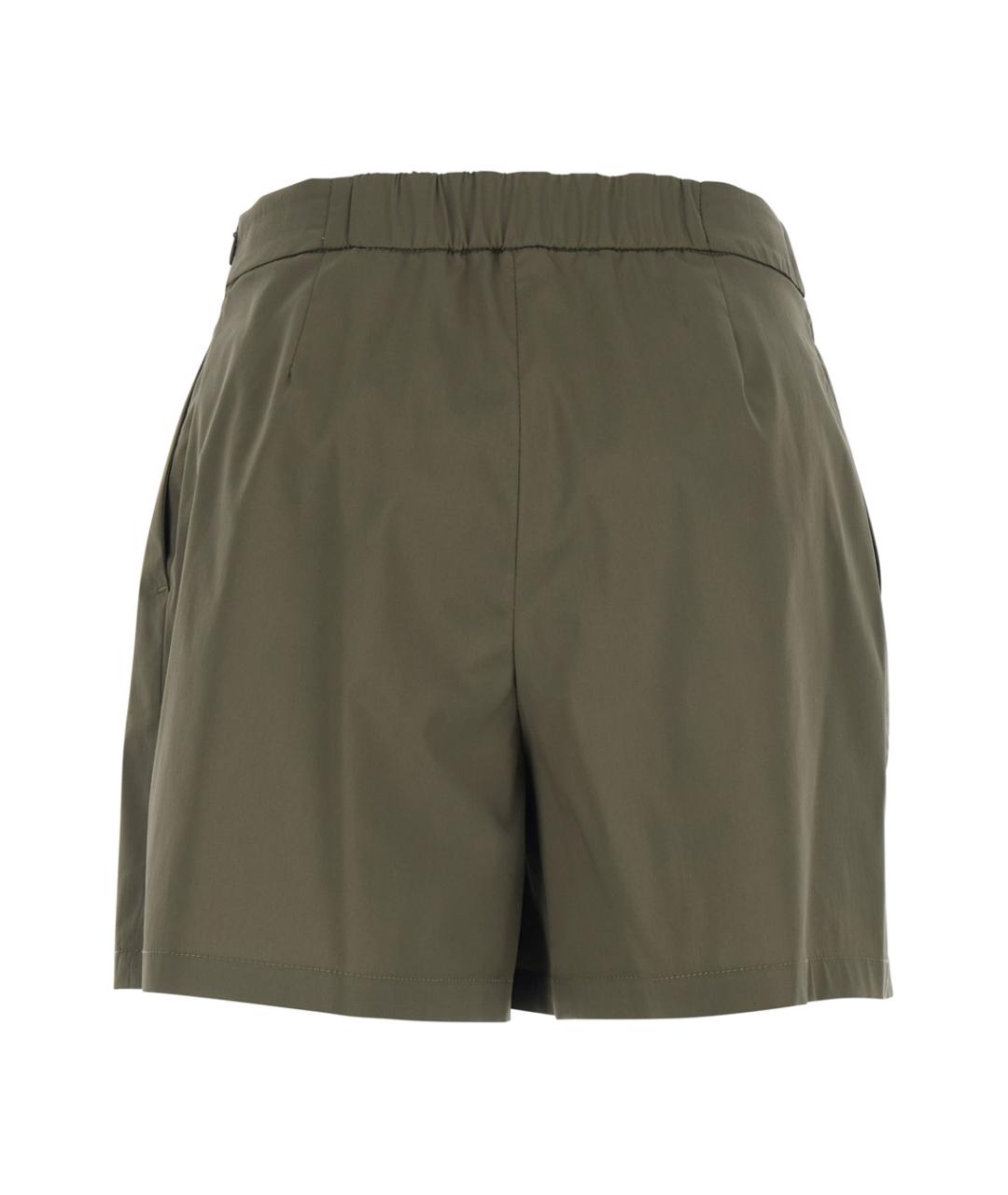 PLAIN Зеленые хлопковые шорты, фото 2
