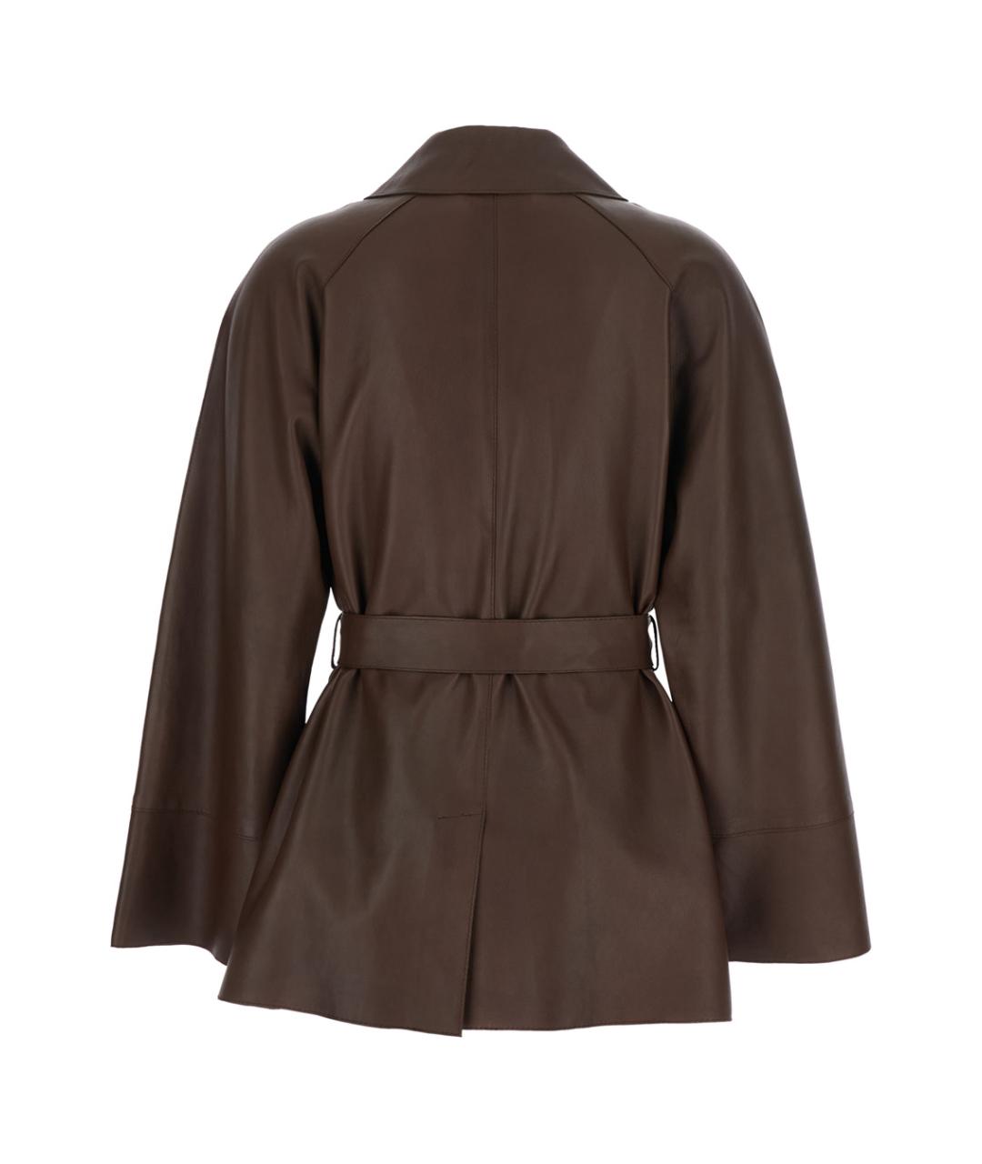 P.A.R.O.S.H. Коричневая кожаная куртка, фото 2