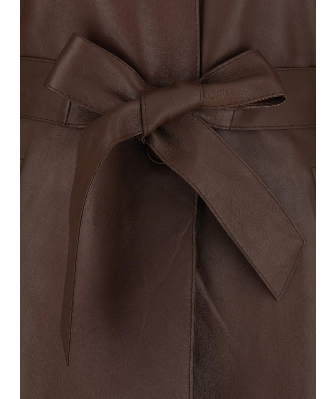P.A.R.O.S.H. Коричневая кожаная куртка, фото 3
