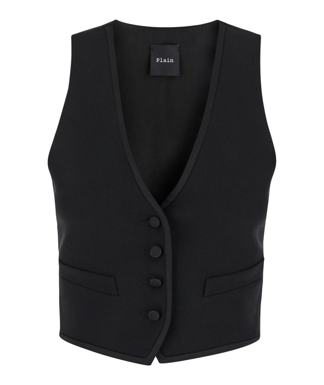 PLAIN Черный жилет, фото 1
