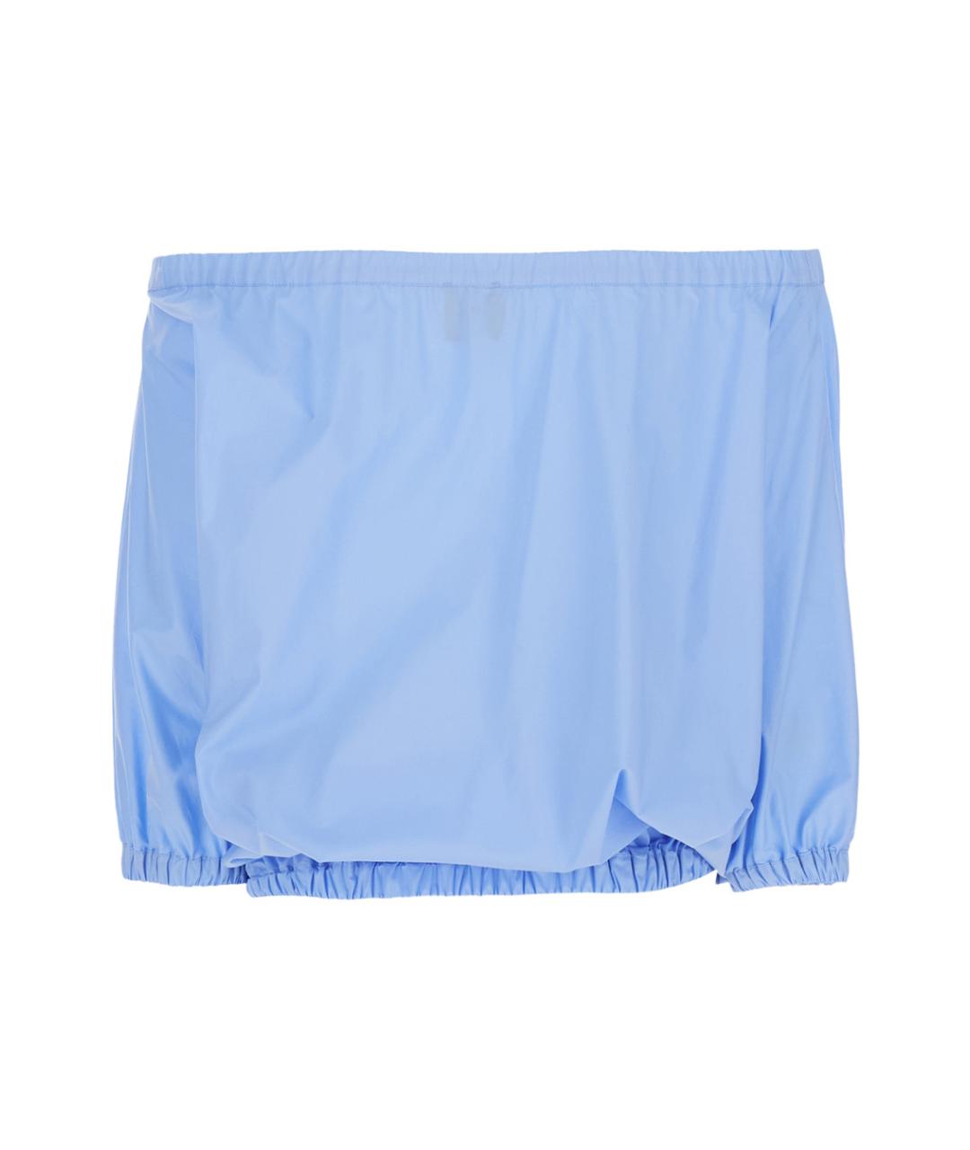 PLAIN Синяя хлопковая блузы, фото 2