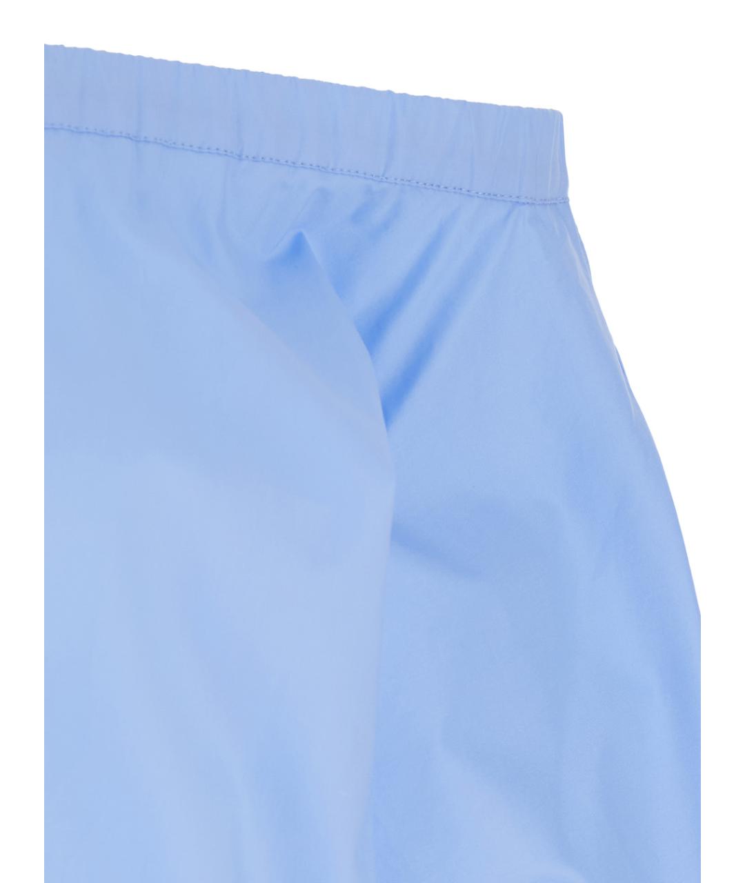 PLAIN Синяя хлопковая блузы, фото 3