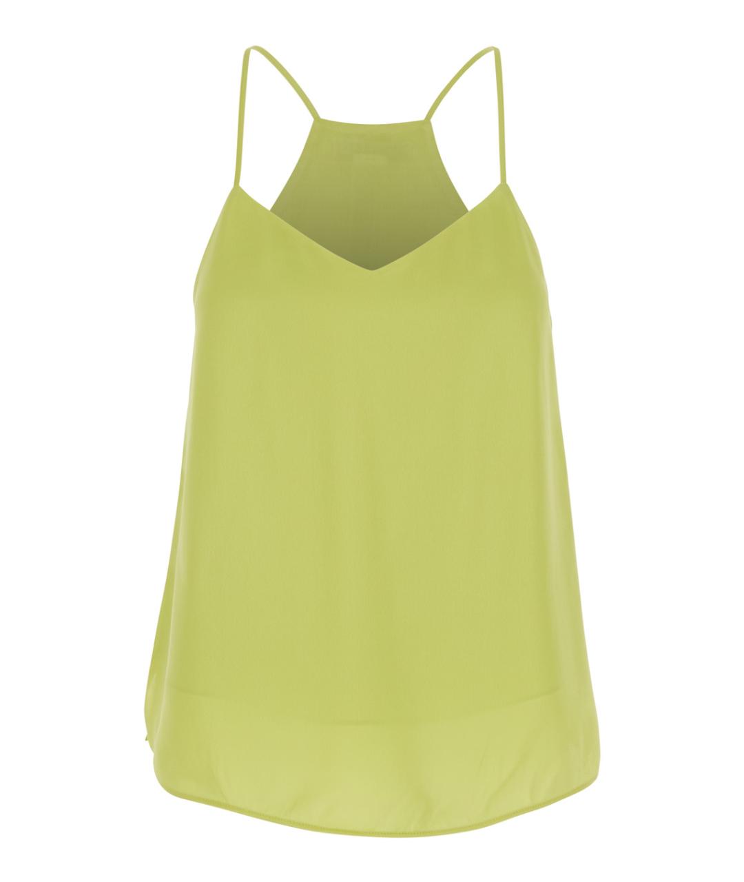 TWIN-SET Зеленая вискозная майка, фото 1