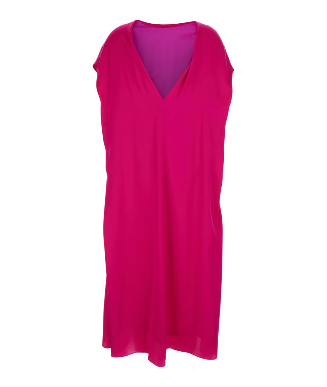 DRIES VAN NOTEN Розовое шелковое коктейльное платье, фото 2