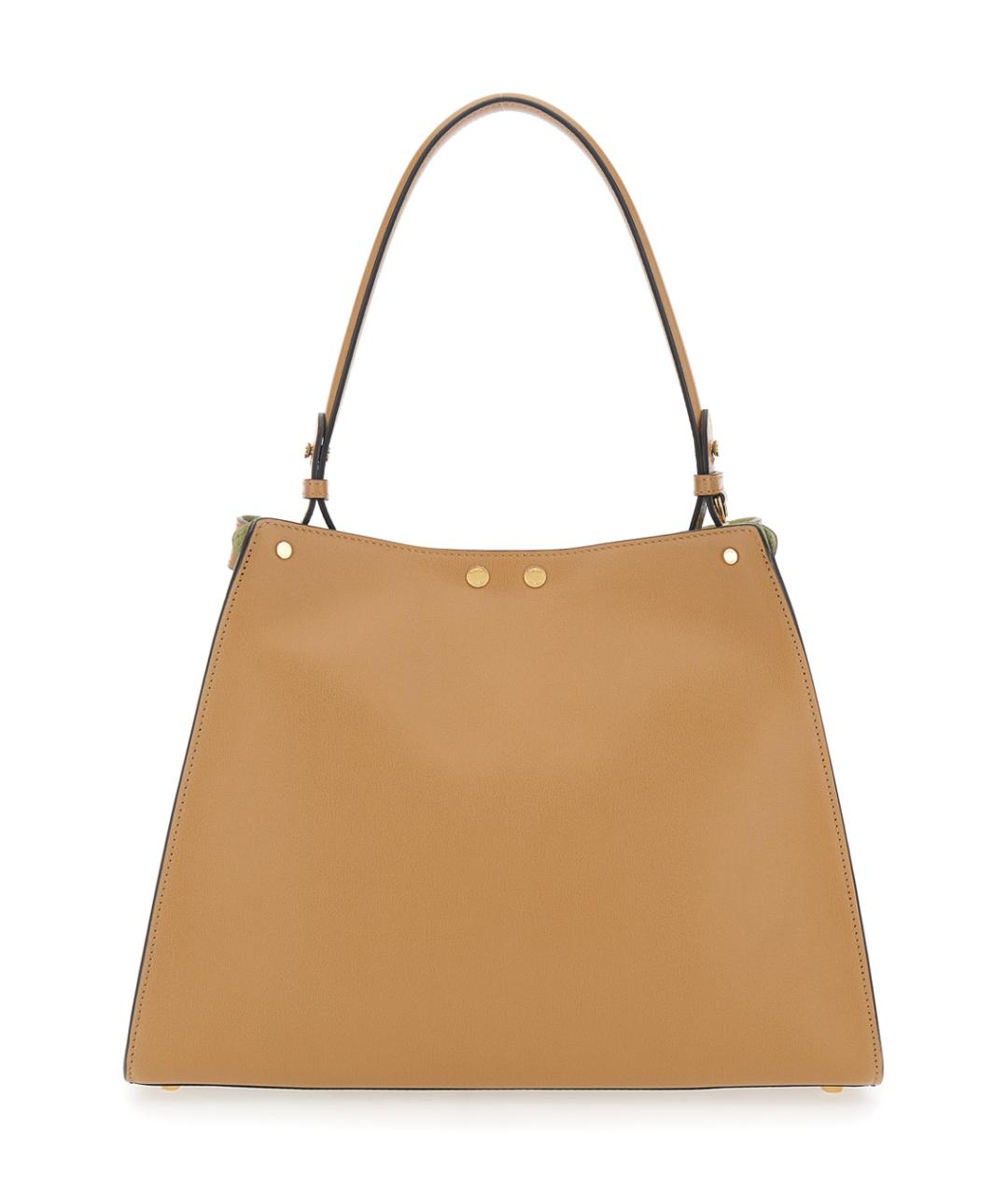 FENDI Бежевая кожаная сумка тоут, фото 2