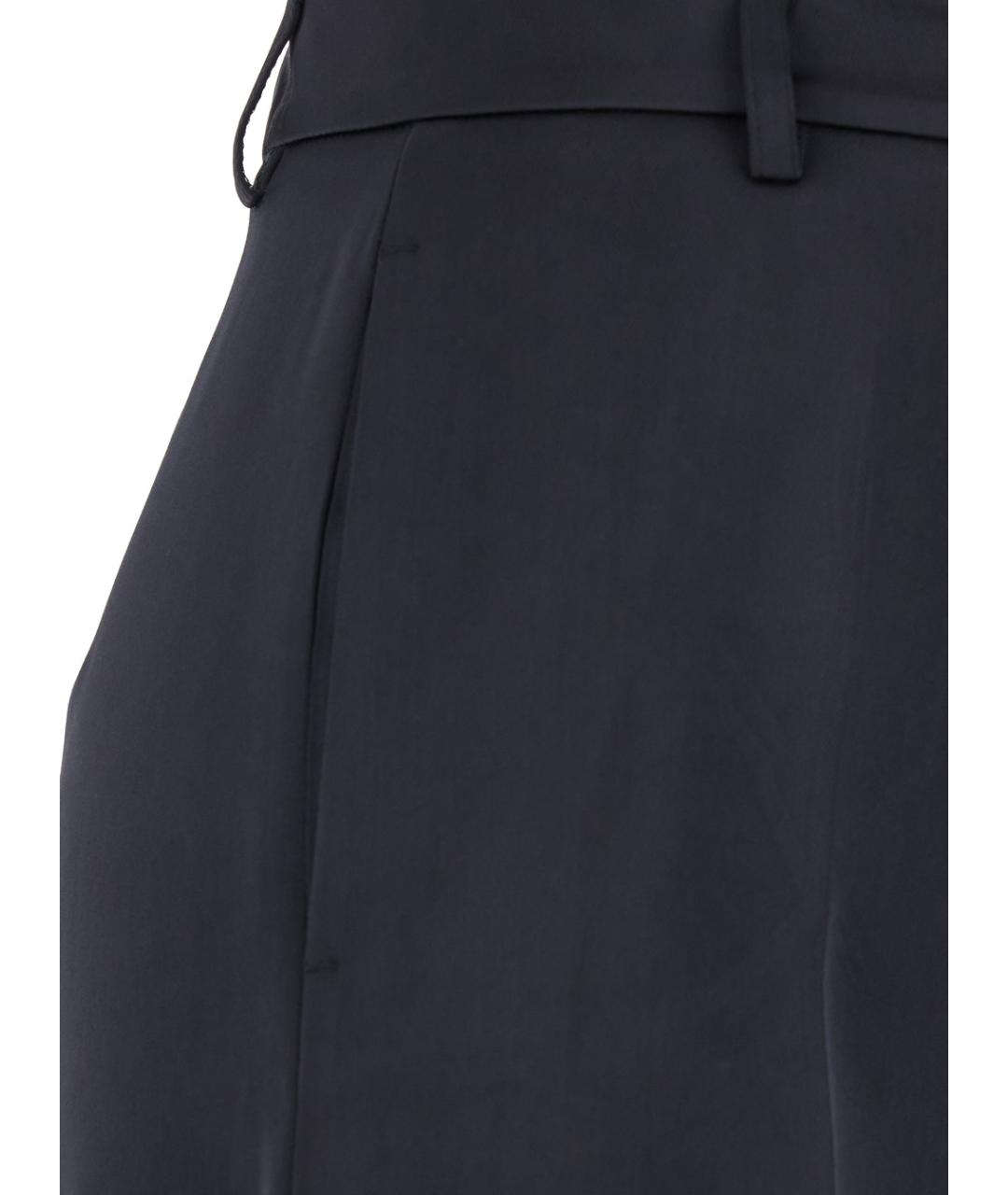 PLAIN Синие полиэстеровые прямые брюки, фото 3