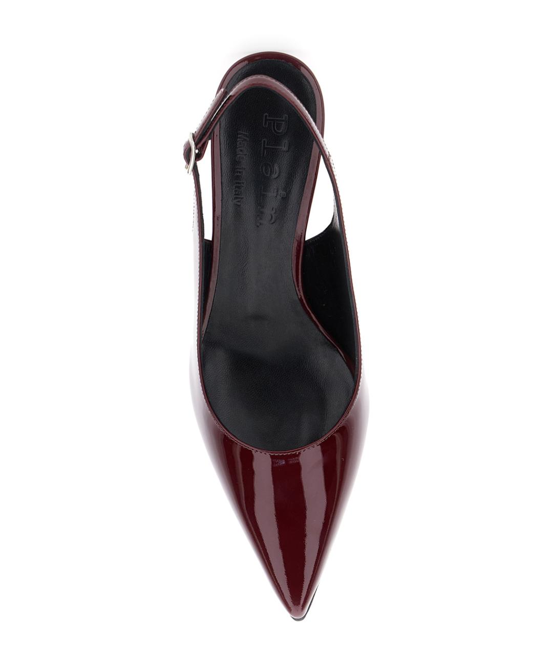 PLAIN Бордовые туфли из лакированной кожи, фото 4