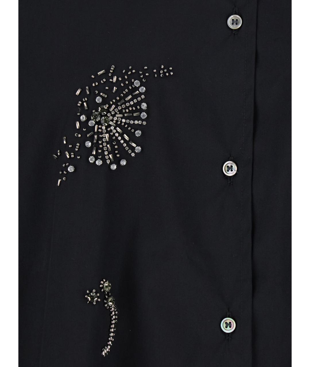 PLAIN Черная хлопковая рубашка, фото 3