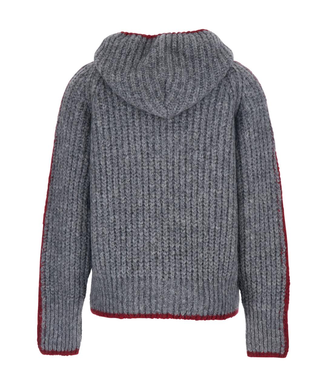 MSGM Серый шерстяной кардиган, фото 2