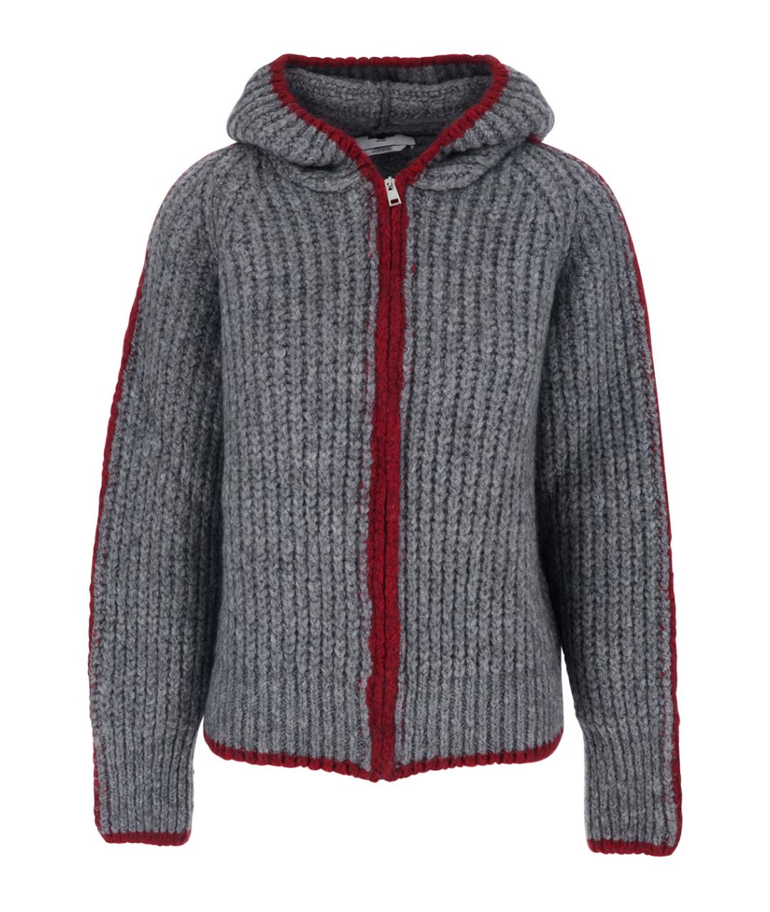 MSGM Серый шерстяной кардиган, фото 1