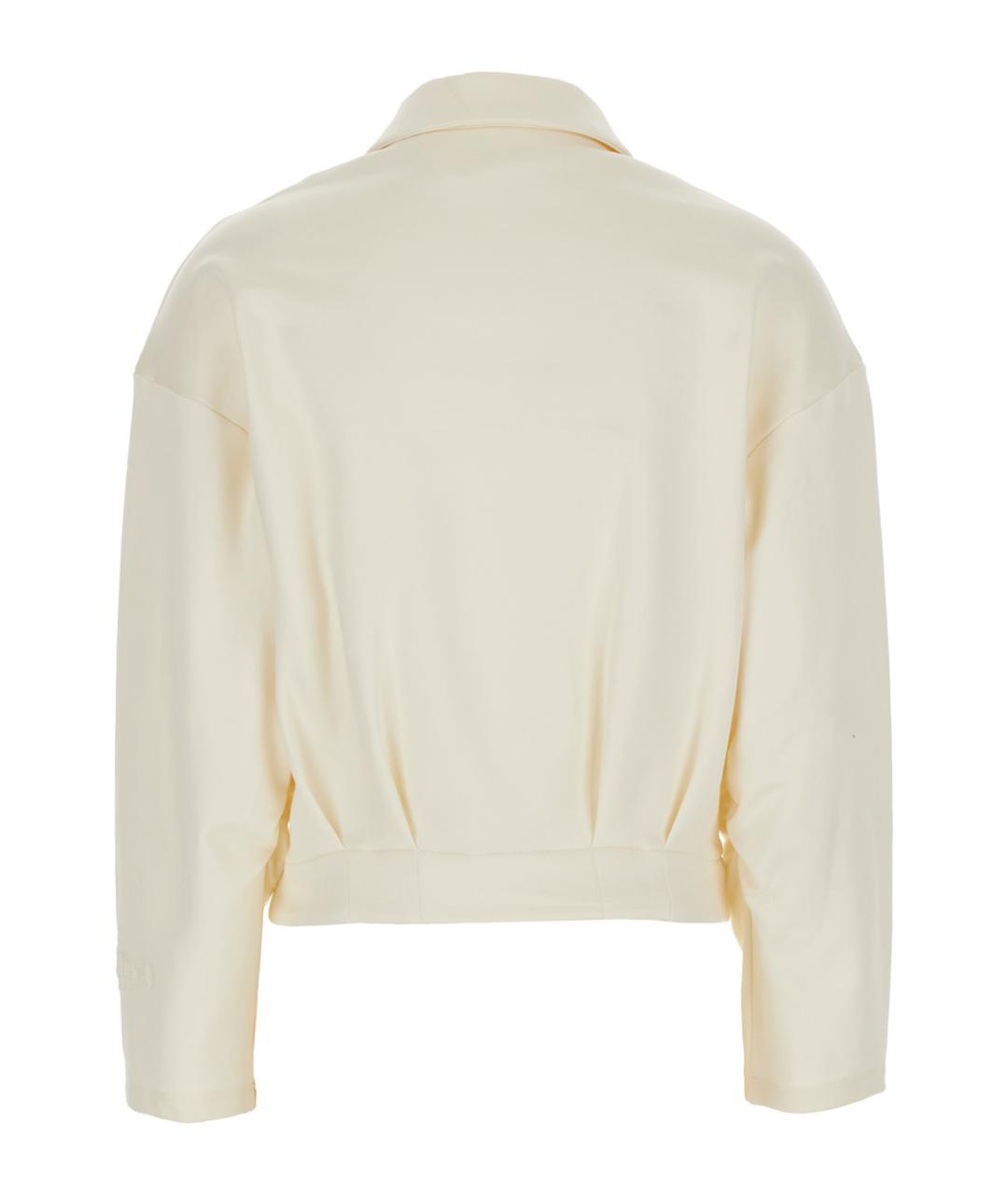 MAXMARA PURE Белая шелковая куртка, фото 2