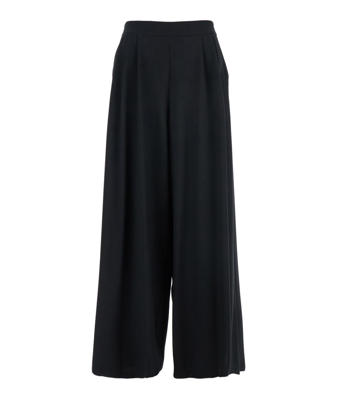 PLAIN Черные хлопковые прямые брюки, фото 1