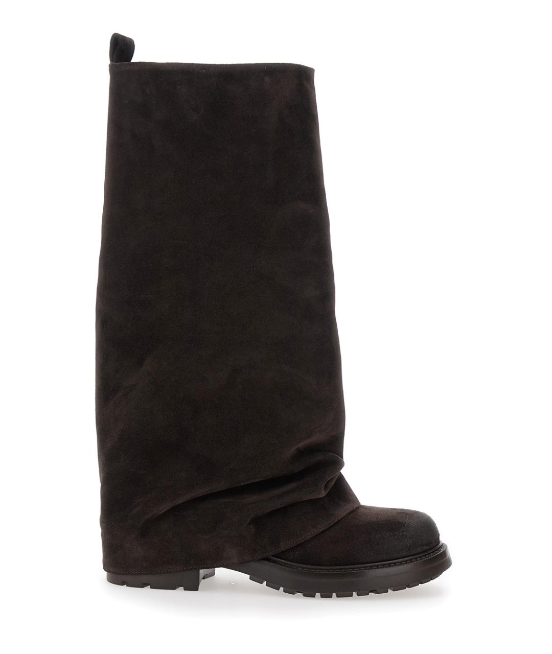STRATEGIA Коричневые замшевые сапоги, фото 1