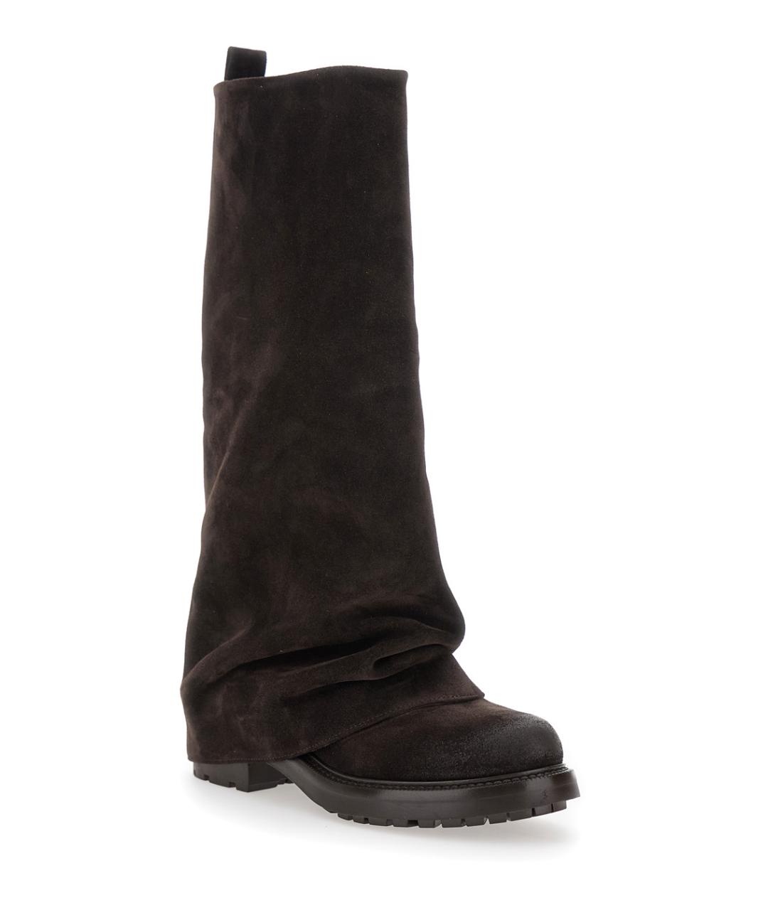 STRATEGIA Коричневые замшевые сапоги, фото 2