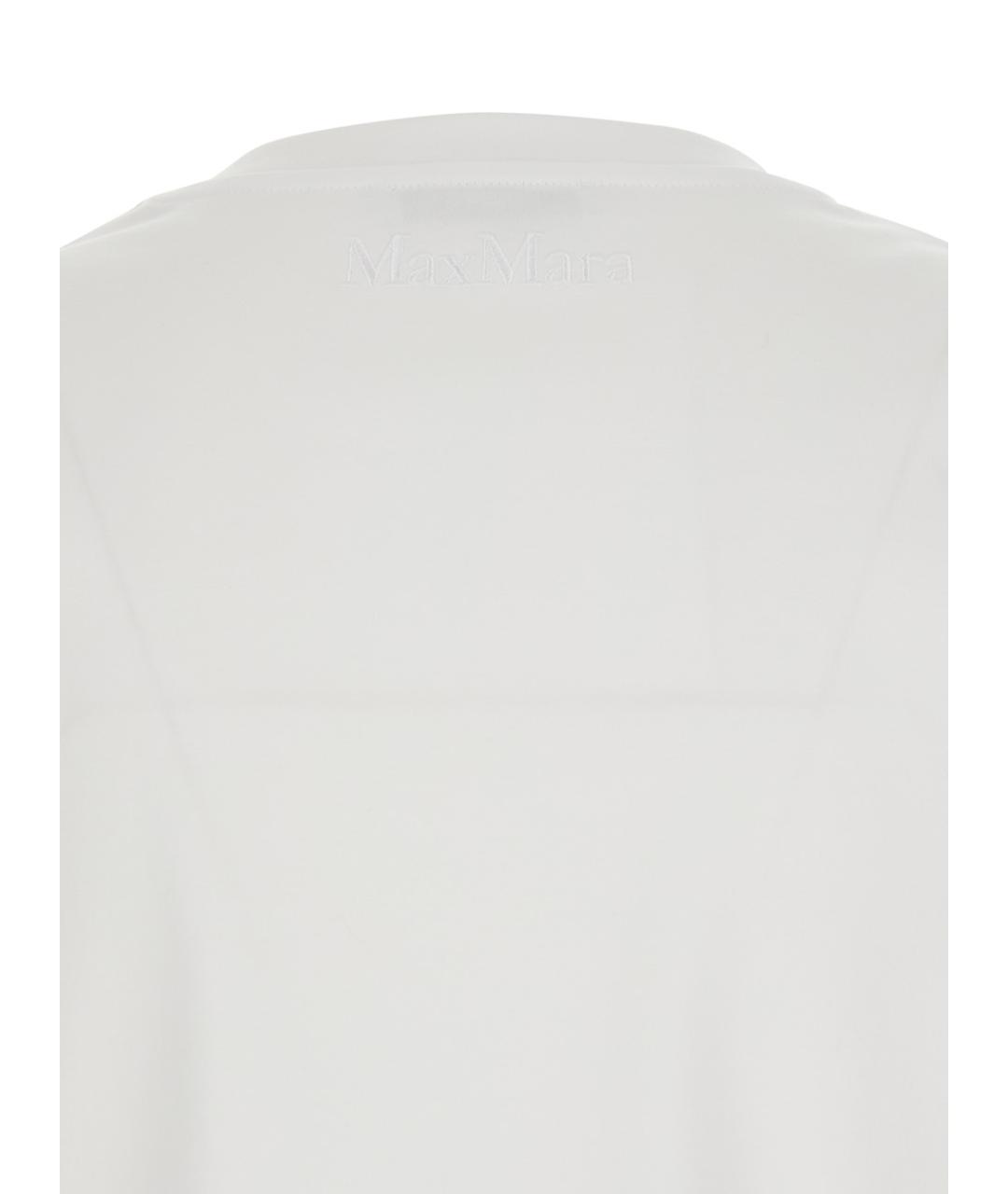 MAXMARA PURE Белая хлопковая футболка, фото 3