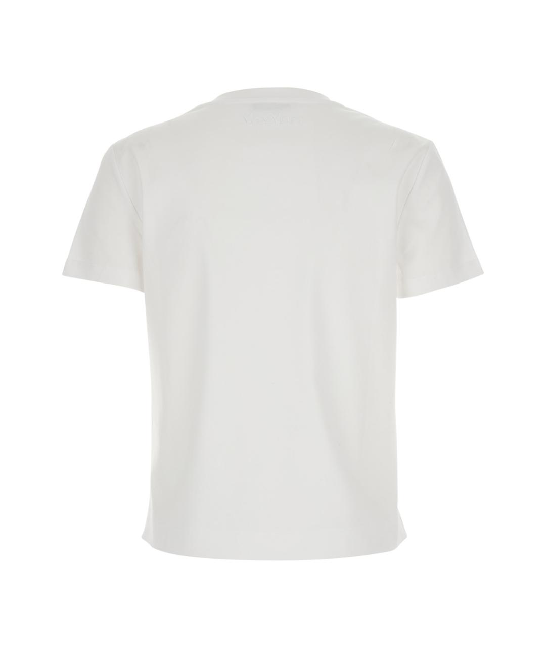 MAXMARA PURE Белая хлопковая футболка, фото 2