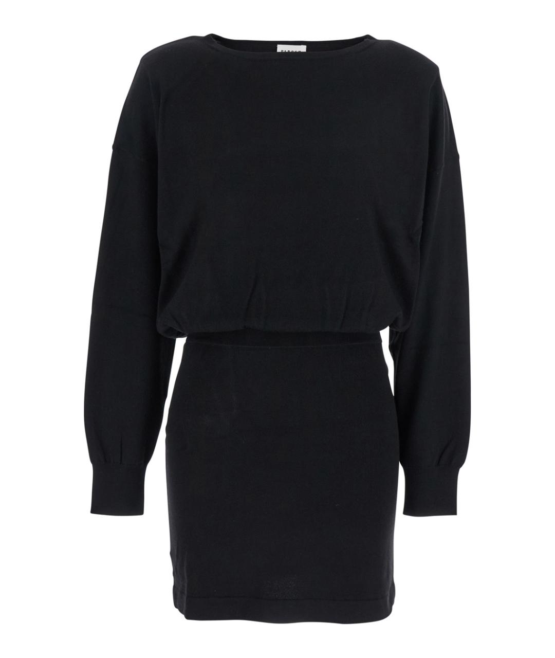 P.A.R.O.S.H. Черное шерстяное повседневное платье, фото 1