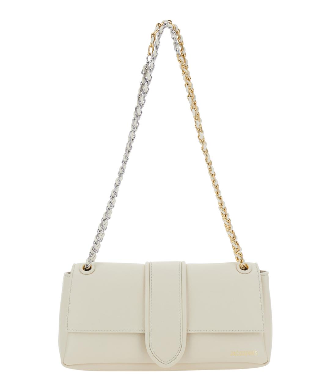 JACQUEMUS Белая кожаная сумка через плечо, фото 1