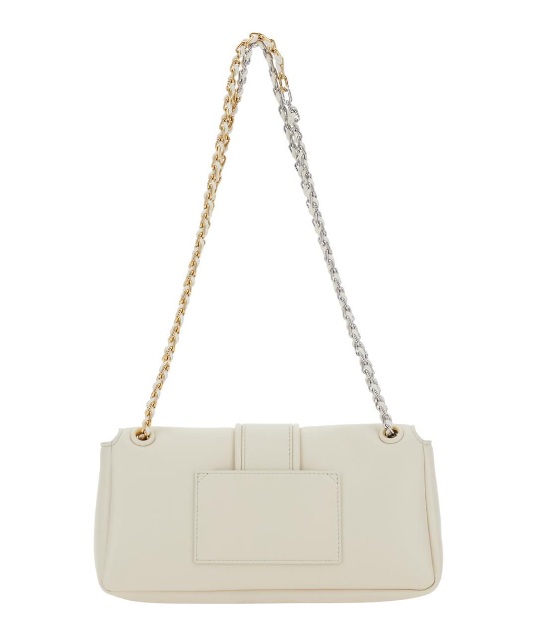 JACQUEMUS Белая кожаная сумка через плечо, фото 2