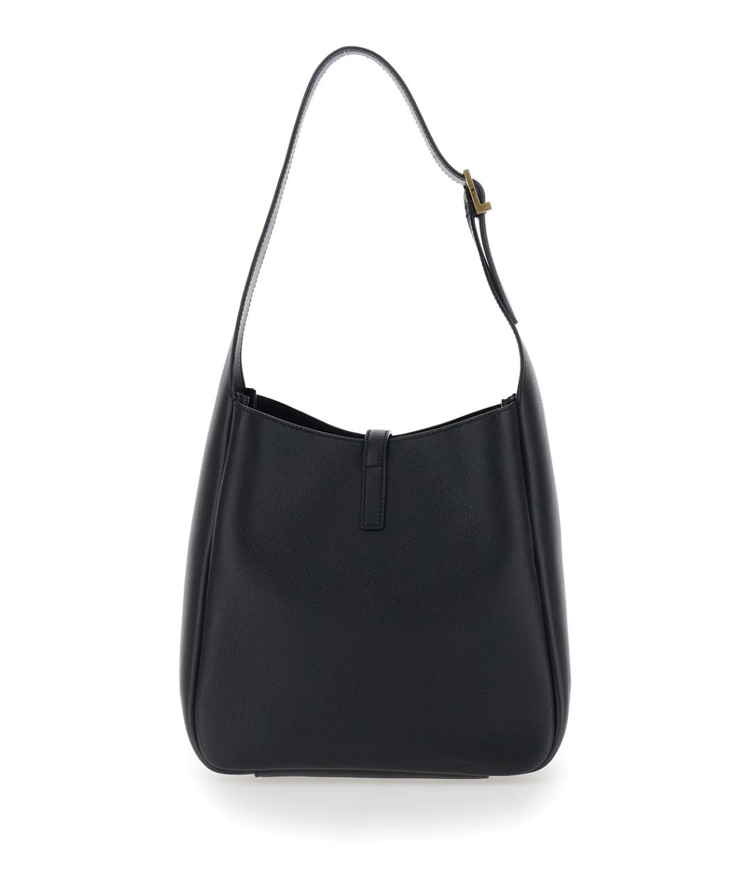 SAINT LAURENT Черная кожаная сумка через плечо, фото 2